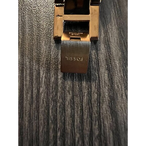 Fossil Womens Rose Gold-Tone Watch With Crystal Accents Stainless Steel Band Mod - Picture 7 of 7